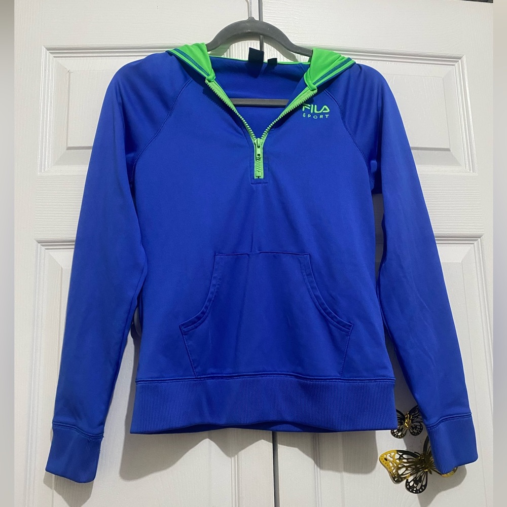 Fila Sport Hoodie Boys Large Blue